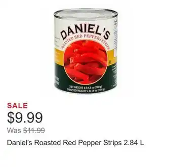 Costco Daniel's roasted red pepper strips 2.84 l offer