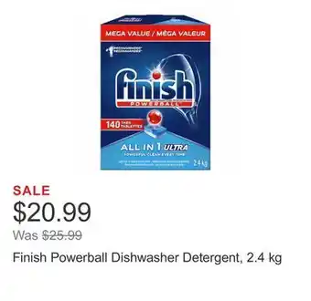 Costco Finish powerball dishwasher detergent, 2.4 kg offer