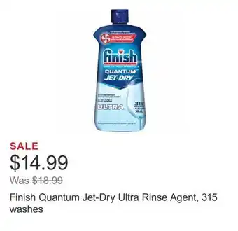Costco Finish quantum jet-dry ultra rinse agent, 315 washes offer