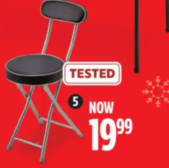 Canadian Tire Folding stool with back support offer