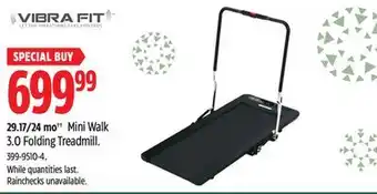 Canadian Tire Vibrafit mini walk 3.0 folding treadmill offer