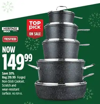 Canadian Tire Heritage the rock forged non-stick cookset offer