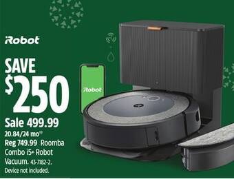 Canadian Tire Irobot roomba combo i5+ robot vacuum offer