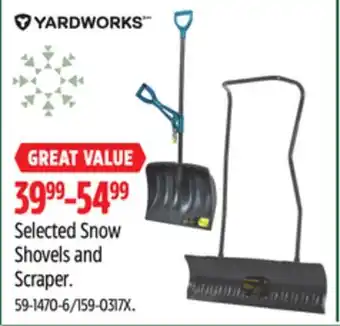 Canadian Tire Yardworks selected snow shovels and scraper offer