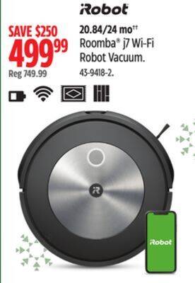 Canadian Tire Irobot roomba j7 wi-fi robot vacuum offer