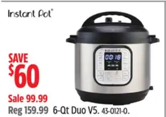 Canadian Tire Instant pot 6-qt duo v5 offer