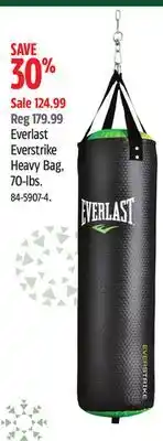 Canadian Tire Everlast everstrike heavy bag, 70-lbs offer
