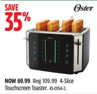 Canadian Tire Oster 4-slice touchscreen toaster offer