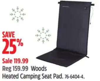 Canadian Tire Woods heated camping seat pad offer