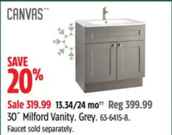 Canadian Tire Canvas 30 milford vanity grey offer