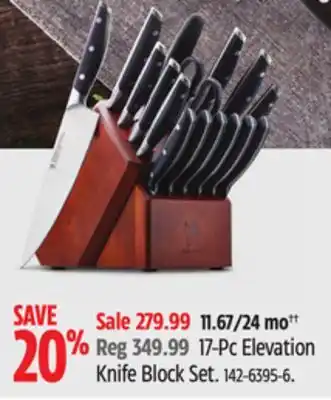 Canadian Tire Henckels 17-pc elevation knife block set offer