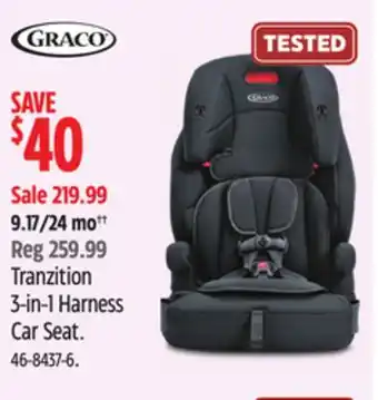 Canadian Tire Graco tranzition 3-in-1 harness car seat offer