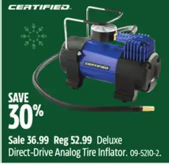 Canadian Tire Certified direct-drive analog tire inflator offer