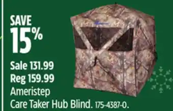 Canadian Tire Ameristep care taker hub blind offer