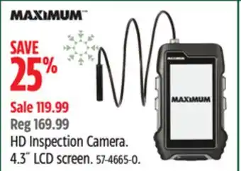 Canadian Tire Maximum hd inspection camera offer