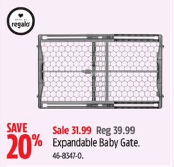 Canadian Tire Regalo expandable baby gate offer