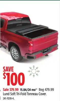 Canadian Tire Lund soft tri-fold tonneau cover offer