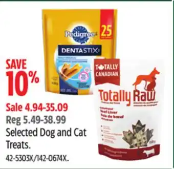 Canadian Tire Selected dog and cat treats offer