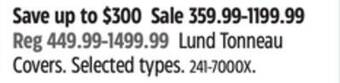 Canadian Tire Lund tonneau covers offer