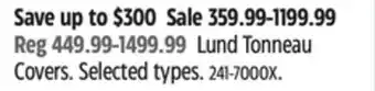 Canadian Tire Lund tonneau covers offer