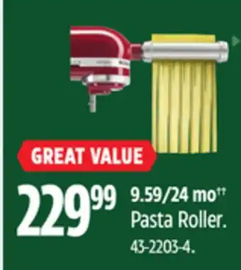 Canadian Tire Kitchenaid pasta roller offer
