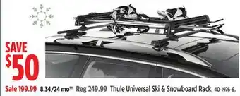 Canadian Tire Thule universal ski & snowboard rack offer