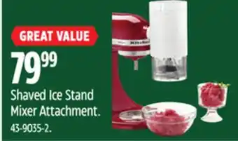 Canadian Tire Kitchenaid shaved ice stand mixer attachment offer