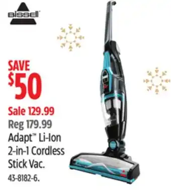Canadian Tire Adapt li-ion 2-in-1 cordless stick vac offer