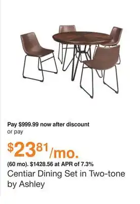 Ashley Furniture Centiar dining set in two-tone by ashley offer