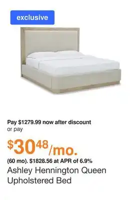 Ashley Furniture Ashley harrastone queen panel bed offer