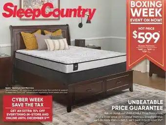 Sleep Country Sealy optimum holt mattress offer