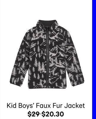 Joe Fresh Kid boys' faux fur jacket offer