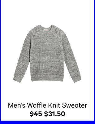 Joe Fresh Men's waffle knit sweater offer