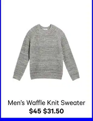 Joe Fresh Men's waffle knit sweater offer