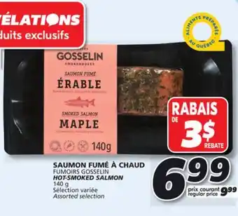 IGA Fumoirs gosselin hot-smoked salmon offer