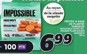 IGA Impossible foods inc. frozen plant-based nuggets offer