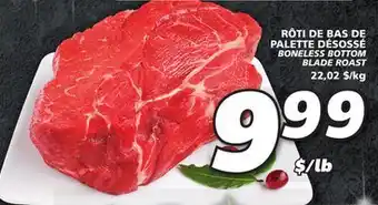 IGA Boneless bottom blade roast offer