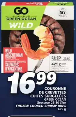 IGA Green ocean frozen cooked shrimp ring offer