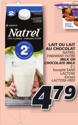 IGA Natrel milk or chocolate milk offer