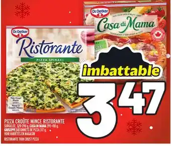 Metro Pizza croûte mince ristorante | ristorante thin crust pizza offer