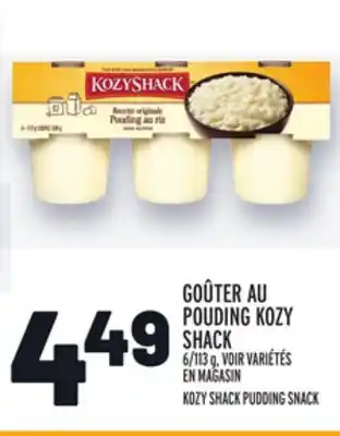 Metro Goûter au pouding kozy shack | kozy shack pudding snack offer