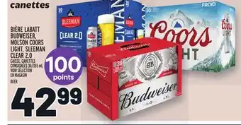 Metro Bière labatt budweiser, molson coors light, sleeman clear 2.0 | beer offer