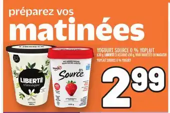 Metro Yogourt source 0% yoplait | yoplait source 0% yogurt offer