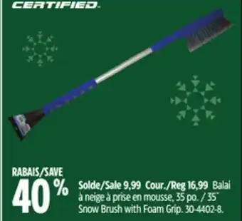 Canadian Tire Certified 35 snow brush with foam grip offer