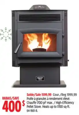 Canadian Tire Us stove company high-efficiency pellet stove offer
