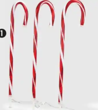 Canadian Tire For living 28 pre-lit candy cane stakes offer