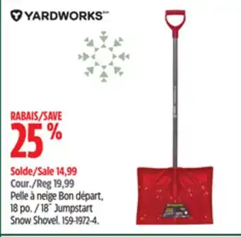 Canadian Tire Yardworks 18 jumpstart snow shovel offer