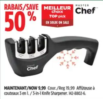 Canadian Tire Master chef 3-in-1 knife sharpener offer