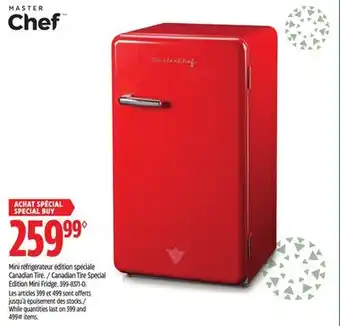 Canadian Tire Master chef canadian tire special edition mini fridge offer