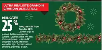 Canadian Tire Noma grandin 24 wreath or 9' garland offer
